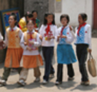 écolière de Kunming dans la province du Yunnan en Chine