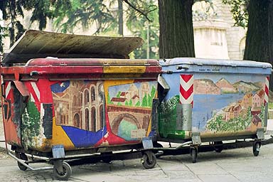 poubelle de Vérone en Italie