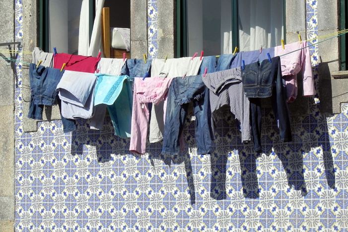 photo linge à Porto Portugal