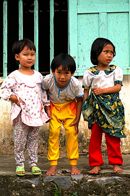 Les écoliers de Cat Ba, île de la baie d'Along